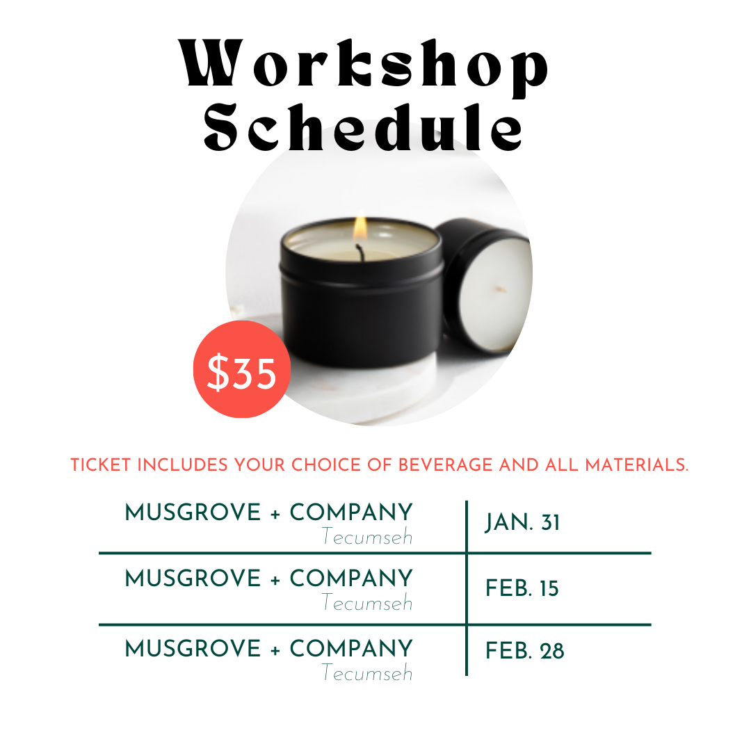 Candle Making Workshop - Tecumseh