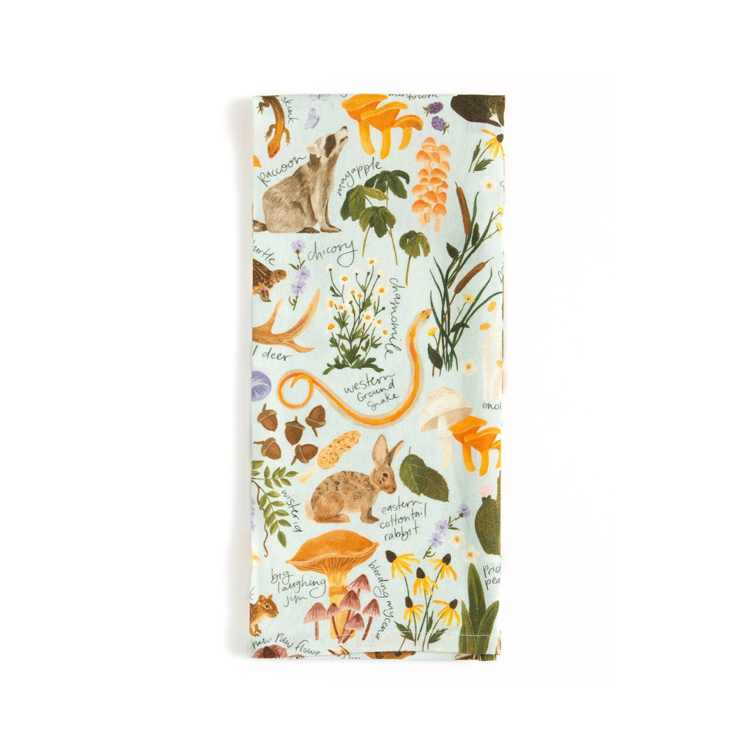 Midwest Flora and Fauna Kitchen Tea Towel