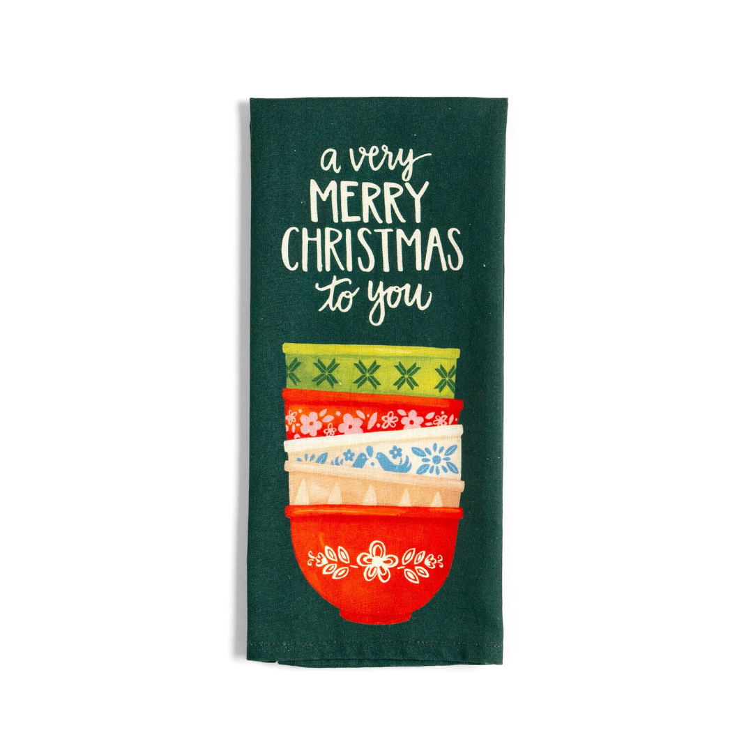 Pyrex Christmas Tea Towel
