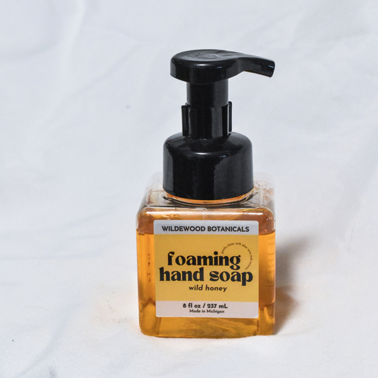 wild honey foaming hand soap - wildewood botanicals