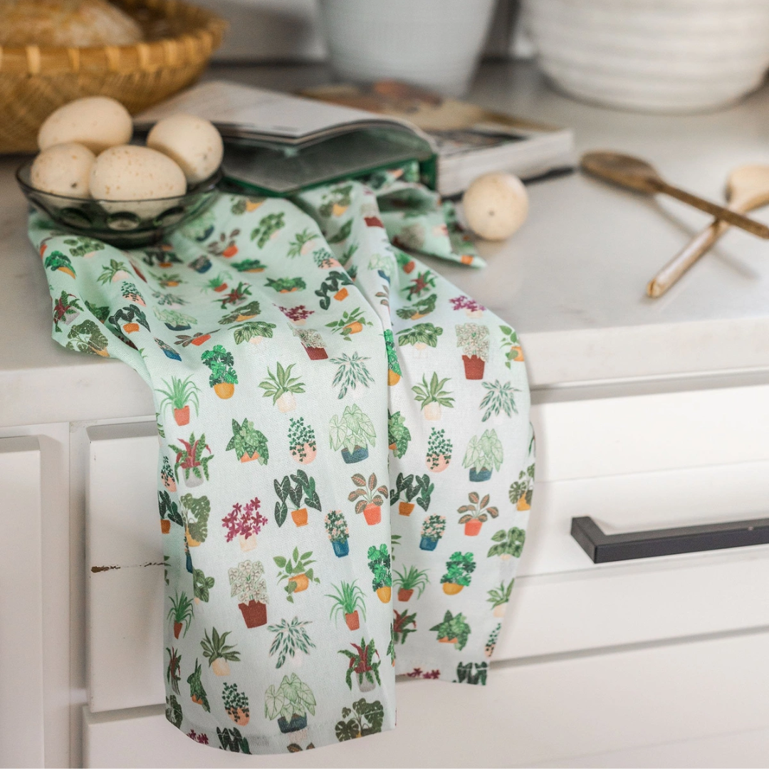 Houseplants Tea Towel