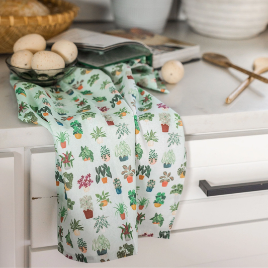 Houseplants Tea Towel