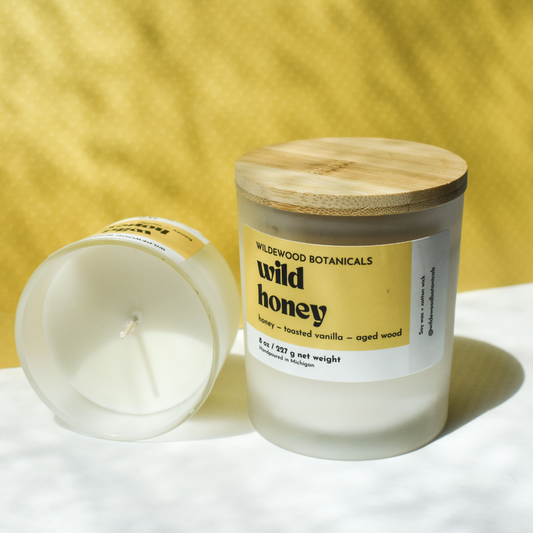 Mini and Regular Sized Wild Honey Candles